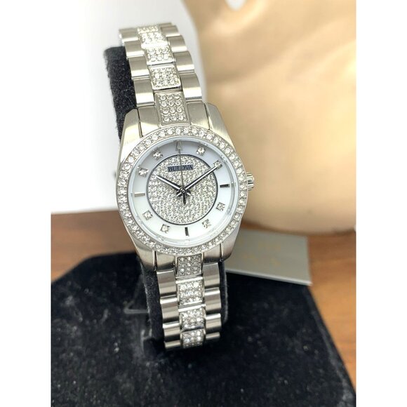 Bulova Women\'s Watch 96L313 Quartz Mother of Pearl Dial Silver Steel 24mm main image 8
